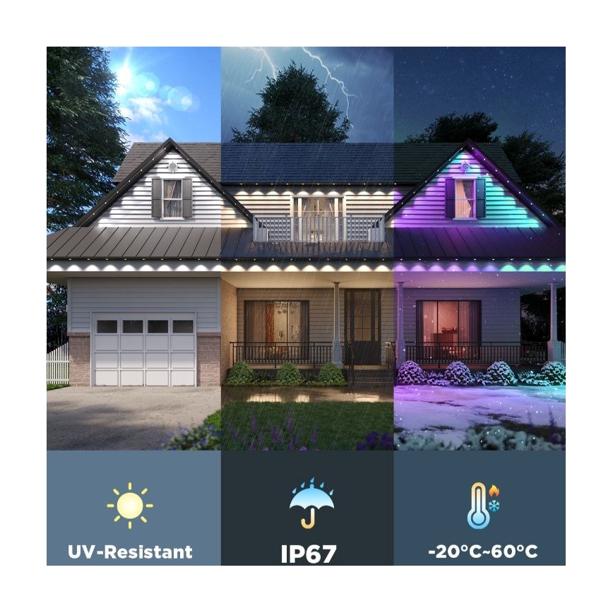 Govee - LED RGBIC Nauhavalot 30m Wi-Fi Matter IP67