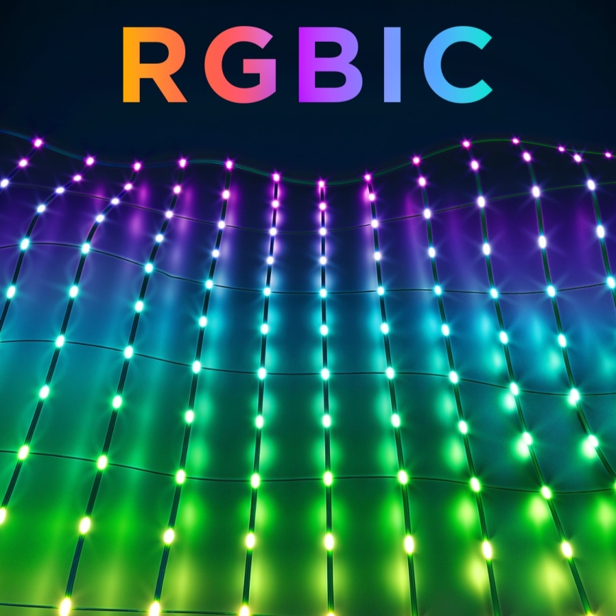 Govee - LED RGBIC Ulkovalaistusverkko 143x85cm Wi-Fi Matter IP65