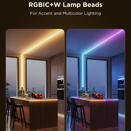 Govee - LED RGBICW Himmennettävä nauha COB 3780 diodes 3m Wi-Fi Matter