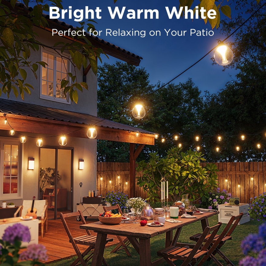 Govee - LED RGBICW Himmennettävä ulko koristeellinen ketju LED/24W/230V IP67 2700-6500K Wi-Fi