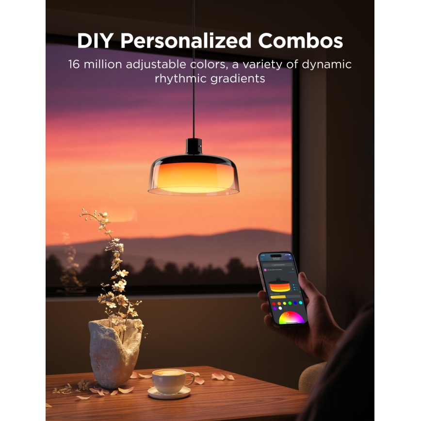 Govee - LED RGBICWW himennettävä vaijeririippuvalaisin LED/21W/230V Matter Wi-Fi