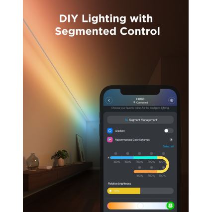 Govee - LED RGBICWW riippuva LED-nauha/36W/24V 4m Skyline Matter Wi-Fi
