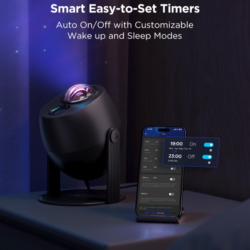 Govee - LED RGBW Galaxy Valaistusprojektori Pro Wi-Fi Matter