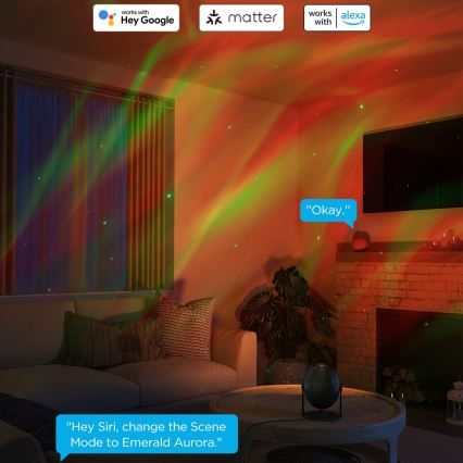 Govee - LED RGBW Galaxy Valaistusprojektori Pro Wi-Fi Matter