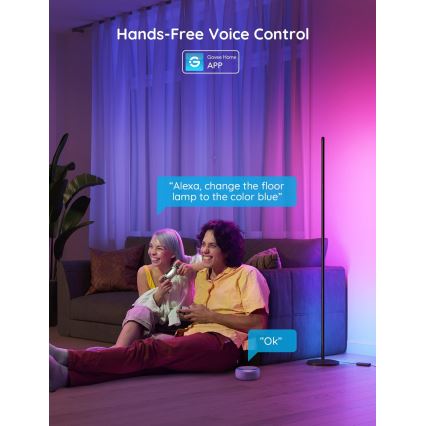 Govee - LED RGBW himmennettävä lattiavalaisin LITE MATTER LED/24W/230V Wi-Fi