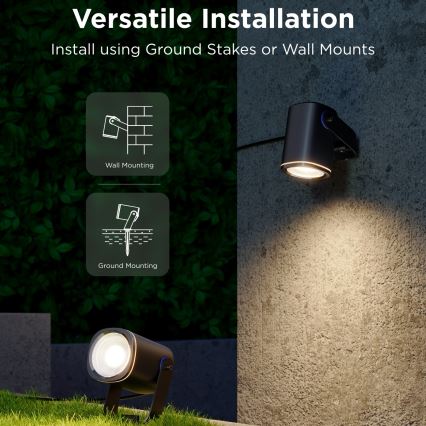 Govee - SETTI 2x LED RGBWW Himmennettävä kohdevalo LED/12W/230V IP67 2700-6500K Wi-Fi