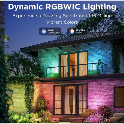 Govee - SETTI 2x LED RGBWW Himmennettävä kohdevalo LED/12W/230V IP67 2700-6500K Wi-Fi