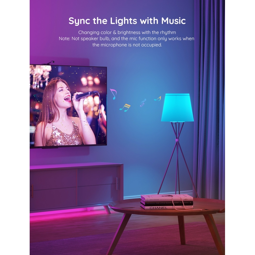 Govee - LED RGBWW Himmennettävä lamppu Smart E27/12W/230V 2700-6500K Wi-Fi