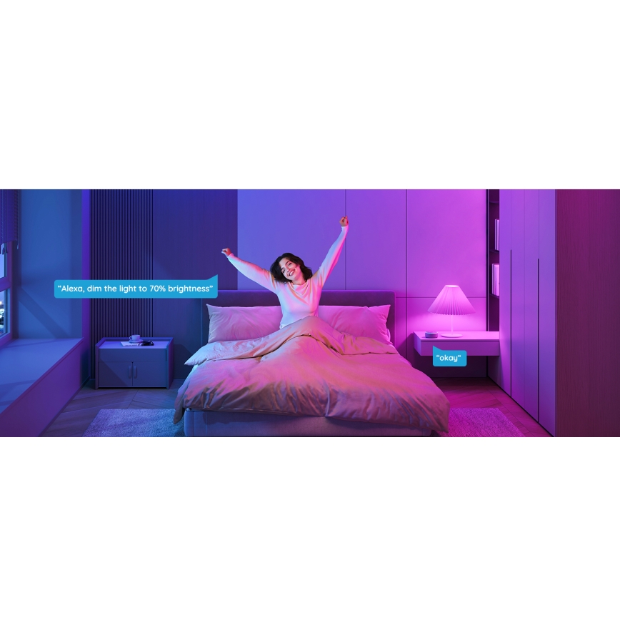 Govee - LED RGBWW Himmennettävä lamppu Smart E27/9W/230V 2700-6500K Wi-Fi