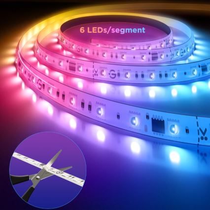 Govee - LED RGBWWIC Himmennettävä nauha Nauha Valaistus 2 Pro 5m Wi-Fi Matter
