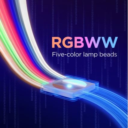 Govee - LED RGBWWIC Himmennettävä nauha Nauha Valaistus 2 Pro 5m Wi-Fi Matter