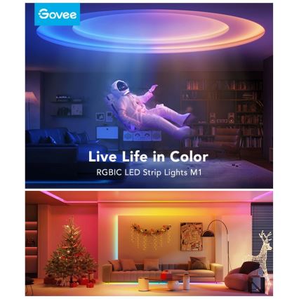 Govee - M1 PRO PREMIUM Smart RGBICW+ LED-nauha 2m Wi-Fi Matter
