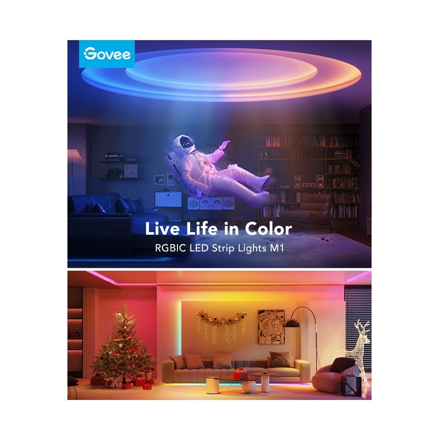 Govee - M1 PRO PREMIUM Smart RGBICW+ LED-nauha 2m Wi-Fi Matter