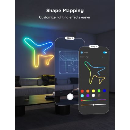 Govee - Neon 2 MATTER taivutettava LED-nauha 3m RGBIC Wi-Fi IP67