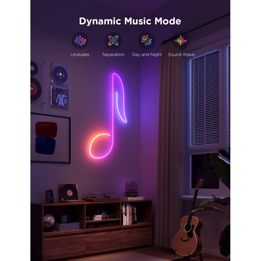 Govee - Neon 2 MATTER taivutettava LED-nauha 3m RGBIC Wi-Fi IP67