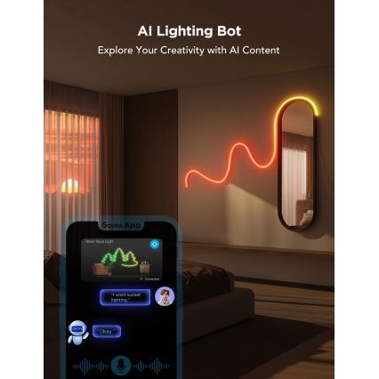 Govee - Neon 2 MATTER taivutettava LED-nauha 5m RGBIC Wi-Fi IP67