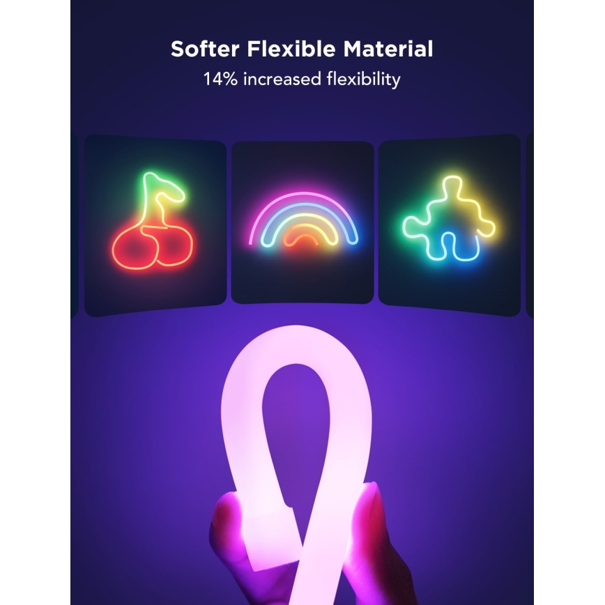 Govee - Neon 2 MATTER taivutettava LED-nauha 5m RGBIC Wi-Fi IP67