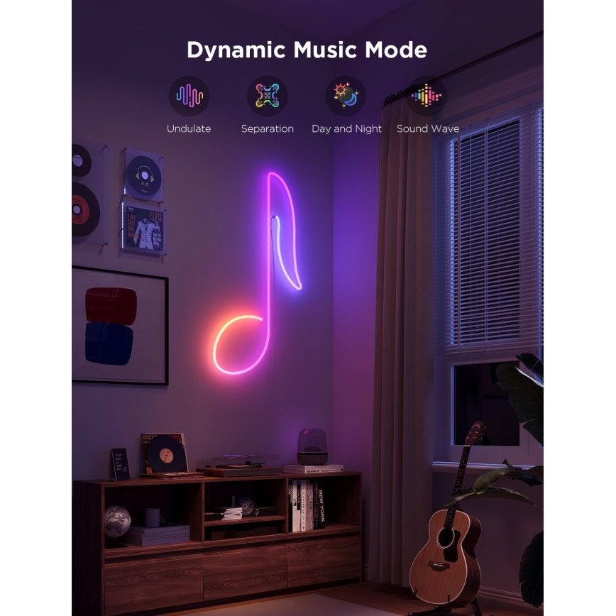 Govee - Neon 2 MATTER taivutettava LED-nauha 5m RGBIC Wi-Fi IP67