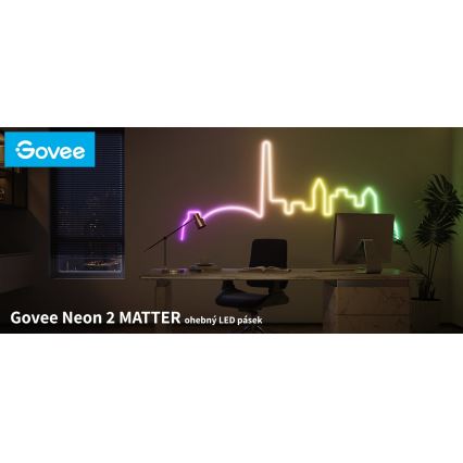 Govee - Neon 2 MATTER taivutettava LED-nauha 5m RGBIC Wi-Fi IP67