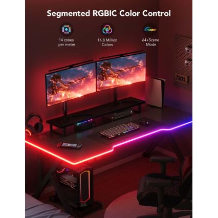 Govee - Neon LED pöydän taustavalo 3m RGBIC Wi-Fi