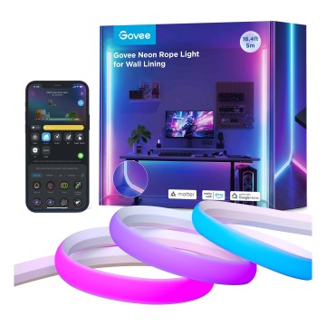 Govee - Neon MATTER LED kulmakisko 5m RGBIC Wi-Fi