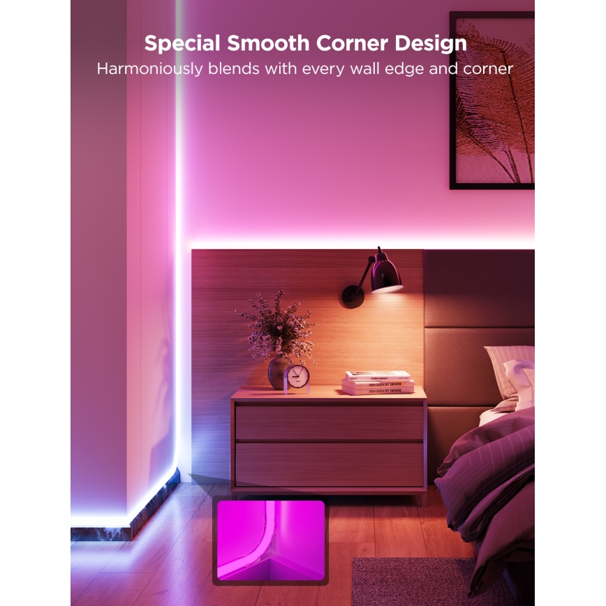 Govee - Neon MATTER LED kulmakisko 5m RGBIC Wi-Fi
