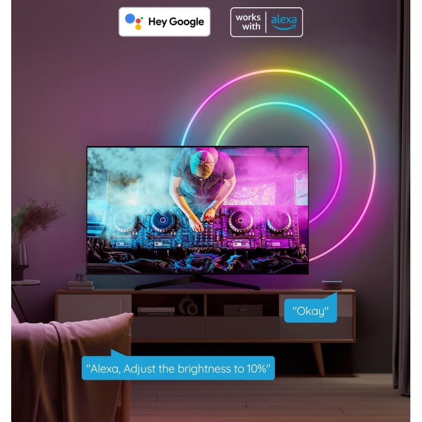 Govee - Neon SMART taivutettava LED-nauha RGBIC 2m Wi-Fi IP67