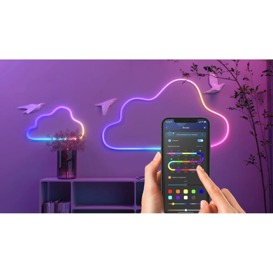 Govee - Neon SMART taivutettava LED-nauha RGBIC 2m Wi-Fi IP67