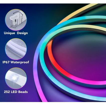Govee - Neon SMART taivutettava LED-nauha RGBIC 2m Wi-Fi IP67