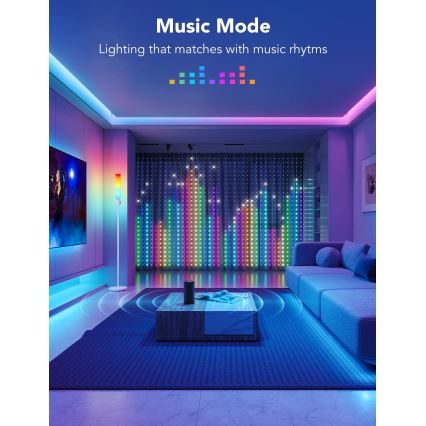 Govee - RGBIC Valoverho 520 LED 1,5x2m Wi-Fi IP65