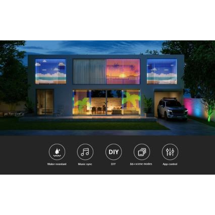 Govee - RGBIC Valoverho 520 LED 1,5x2m Wi-Fi IP65