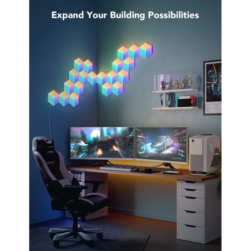 Govee - SETTI 10x LED-valo Glide Hexa Pro LED Smart RGBIC Wi-Fi