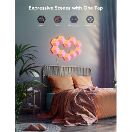 Govee - SETTI 10x LED-valo Glide Hexa Pro LED Smart RGBIC Wi-Fi