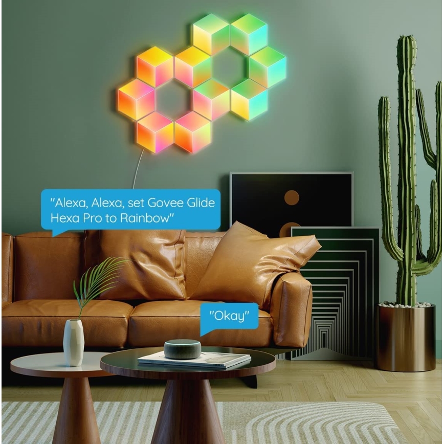 Govee - SETTI 10x LED-valo Glide Hexa Pro LED Smart RGBIC Wi-Fi