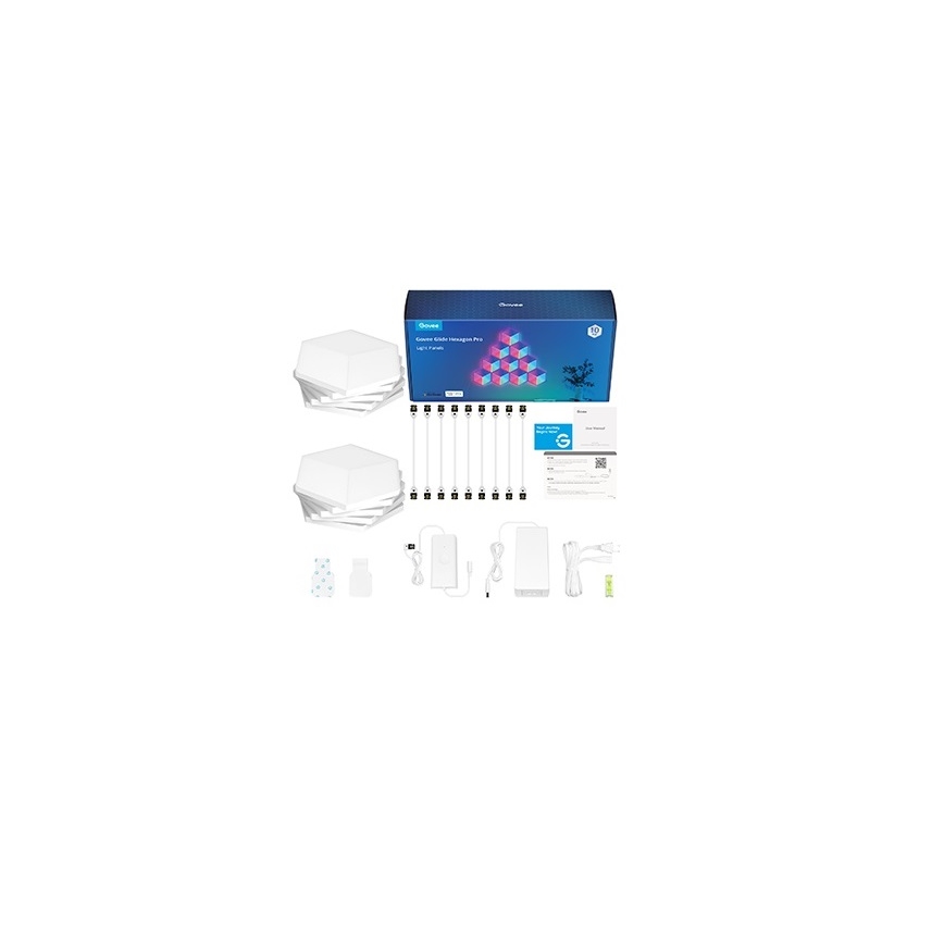 Govee - SETTI 10x LED-valo Glide Hexa Pro LED Smart RGBIC Wi-Fi