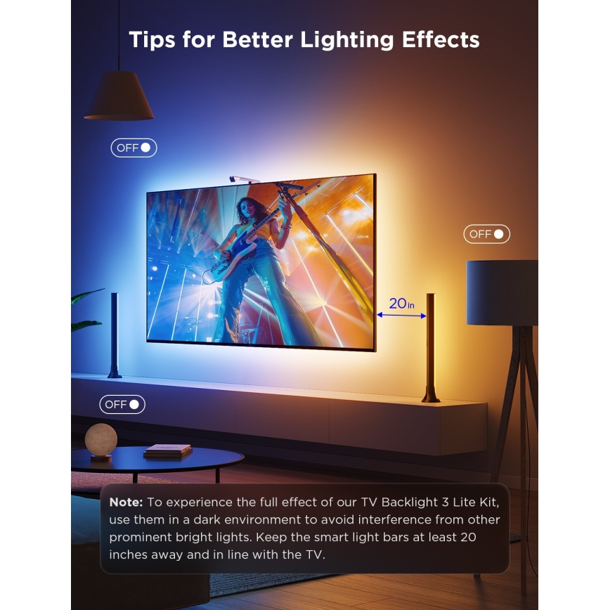 Govee - SETTI 2x Backlight TV 55-65" SMART LED taustavalo RGBICW Wi-Fi