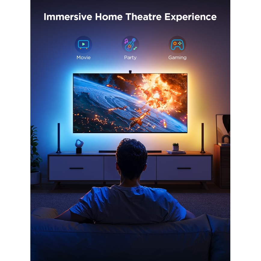 Govee - SETTI 2x Backlight TV 55-65" SMART LED taustavalo RGBICW Wi-Fi
