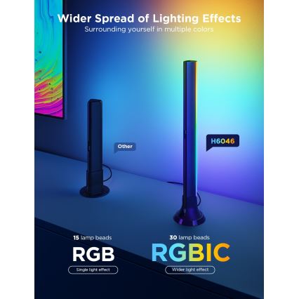 Govee - SETTI 2x Backlight TV 55-65" SMART LED taustavalo RGBICW Wi-Fi