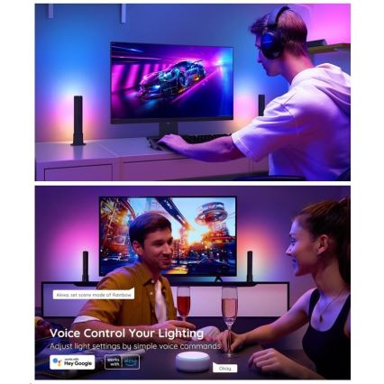 Govee - SETTI 2x Flow Plus SMART LED TV & Gaming - RGBICWW Wi-Fi