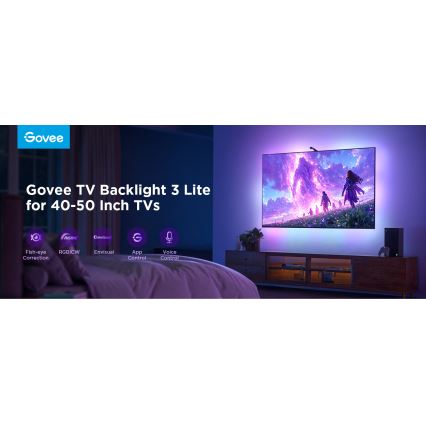 Govee - TV Backlight 3 Lite TV 40-50" SMART LED taustavalo RGBICW Wi-Fi IP67 +RC
