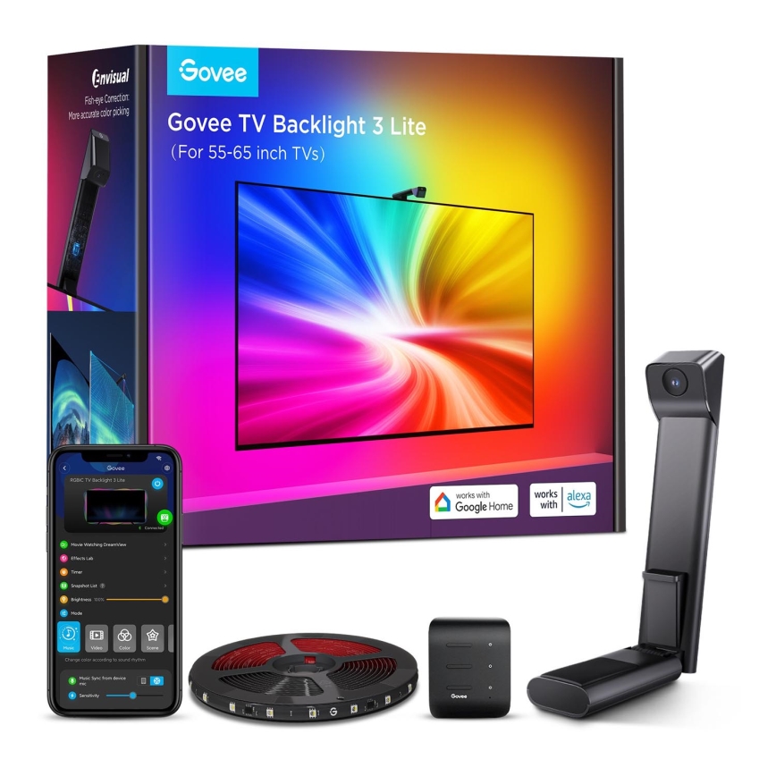 Govee - TV Backlight 3 Lite TV 55-65" SMART LED taustavalo RGBICW Wi-Fi IP67 + kauko-ohjaus
