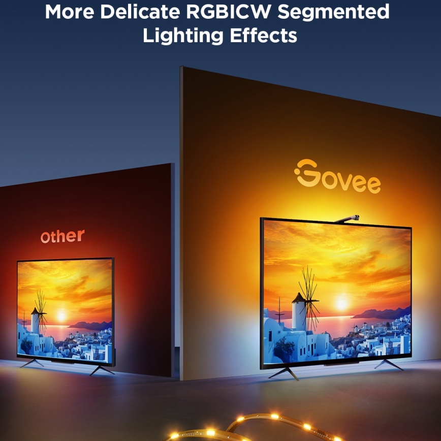 Govee - TV Backlight 3 Lite TV 55-65" SMART LED taustavalo RGBICW Wi-Fi IP67 + kauko-ohjaus