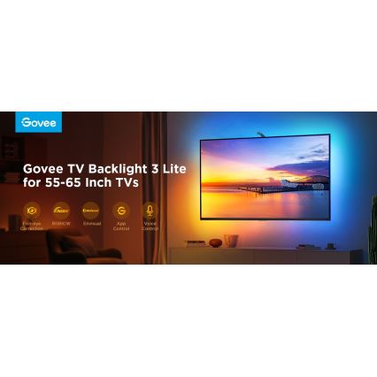 Govee - TV Backlight 3 Lite TV 55-65" SMART LED taustavalo RGBICW Wi-Fi IP67 + kauko-ohjaus