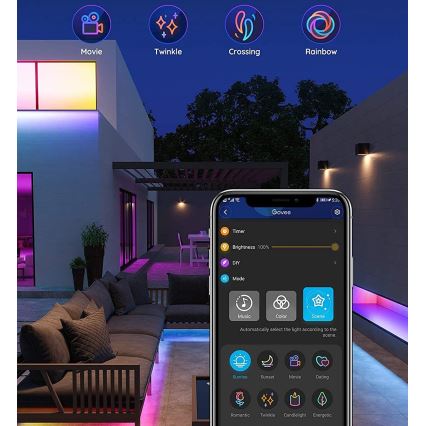 Govee - Ulkotila Pro SMART RGBICWW ulko LED-nauha 10m 2700-6500K Wi-Fi IP65