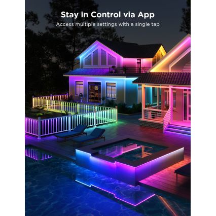 Govee - Ulkotila Pro SMART RGBICWW ulko LED-nauha 10m 2700-6500K Wi-Fi IP65