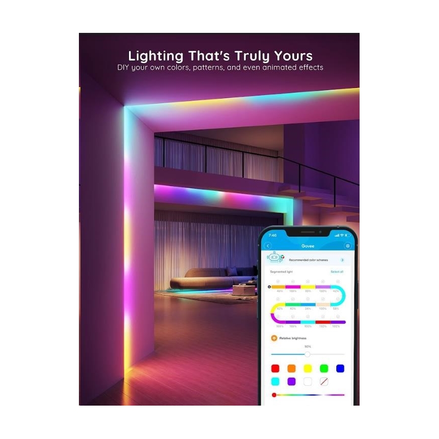 Govee - Wi-Fi RGBIC PRO Smart LED-nauha 10m