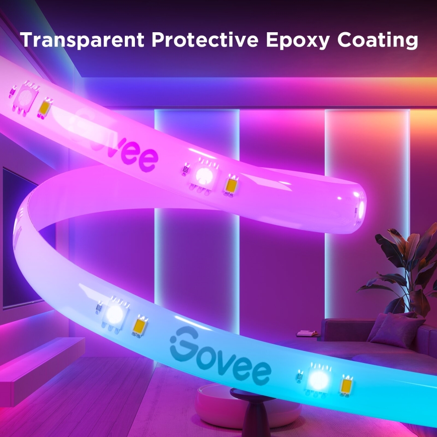 Govee - Wi-Fi RGBICW Smart PRO LED-nauha 5m MATTER  - erityisen kestävä
