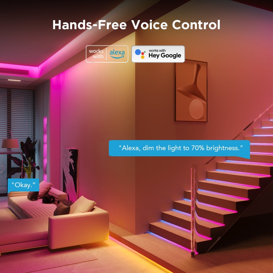 Govee - Wi-Fi RGBICW Smart PRO LED-nauha 5m MATTER  - erityisen kestävä