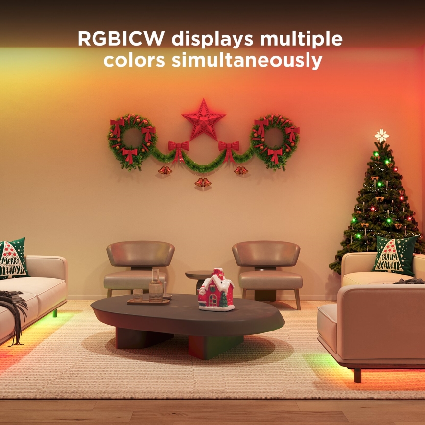 Govee - Wi-Fi RGBICW Smart PRO LED-nauha 5m MATTER  - erityisen kestävä