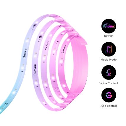 Govee - Wi-Fi RGBICW Smart PRO LED-nauha 5m MATTER  - erityisen kestävä